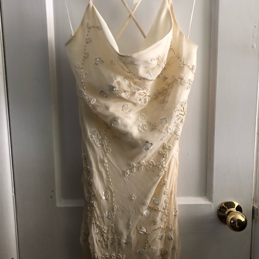 Cream  beaded dress